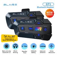 Gambar Blaise GT1 Helm Intercom Motorcycle Bluetooth Headset Waterproof Riding Headset Communication Bass Earphone Headphone intercom Wireless dari BLAISE.ID undefined 1 Tokopedia