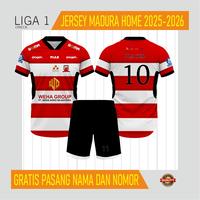 Gambar Baju jersey Fans Club MADURA UNITED Terbaru 2025/2026 Gratis Pasang Nama & Nomor - atasan anak home, S dari kickSport_NEW undefined 1 Tokopedia