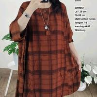 Gambar FLORA BLOUSE JUMBO TUNIK MOTIF KOTAK KOTAK BAHAN RAYON ADEM BUSUI FRIENDLY LARIS Kemeja & Salur atasan wanita korean baju - Flora black dari Cekoutshop undefined 3 Tokopedia