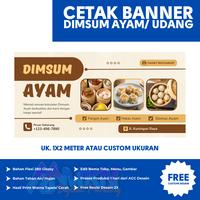 Gambar Cetak Banner Spanduk Dimsum Ayam Desain Kekinian Bisa Custom - 50 x 100 CM dari MKN DIGITAL PRINTING undefined 1 Tokopedia