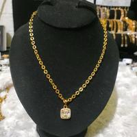 Gambar KALUNG TITANIUM + LIONTIN PERMATA KOTAK ANTI GATAL ANTI LUNTUR - milano, 45 cm dari lau jewelry undefined 1 Tokopedia