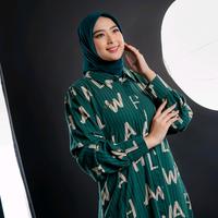 Gambar Dress Halwa Terbaru dengan Model Floy Lebar dan Resleting Depan - Mewah, Lebaran, Gamis, Dewasa, Pesta, Maxi, Rayon, Muslim, Syari, Wanita - M, black dari GALLERY MENARA BOUTIQUE undefined 5 Tokopedia
