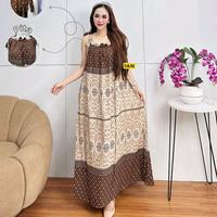 Gambar Daster Yukensi Dres Jumbo Bahan Rayon Tebal Tali LD 130cm Nyaman Panjang Coklat Motif Standar Bumil Busui Wanita Chibi Dress - Kanaya maroon, Allsize dari Grosir Batik Adzkia undefined 5 Tokopedia