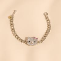 Gambar Gelang Titanium Anak Wanita hello kitty love Anti Karat Silver Emas Muda Bayi Couple Asli model Rantai - silver hello kitty dari Toko.rudi undefined 3 Tokopedia