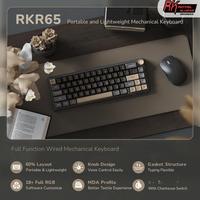 Gambar Royal Kludge RK R65 Knob 65% Gasket Mechanical Keyboard - Phantom, Charteruse dari Royal Kludge Indonesia undefined 3 Tokopedia