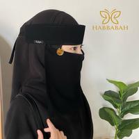 Gambar NIQAB BANDUL BULAT JETBLACK  HABBABAH |Niqob cadar bandana pendek cantik simpel dari habbabahniqob undefined 1 Tokopedia