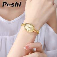 Gambar (002 Harga Telah Diganti, Cepat Beli) POSHI-Jam Tangan Wanita Mewah Emas Simple Tapi Elegan Banget Women Watches PS993 / PS994 dari POSHI WATCH STORE undefined 2 Tokopedia