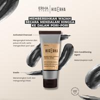 Gambar HIS ERHA Double Deep Cleansing Facial Wash 100gr - Sabun Cuci Muka Pria untuk Membersihkan Wajah Secara Mendalam, Angkat Kusam, Kotoran dan Polusi, Lembap, Tanpa Rasa Ketarik, Wangi Segar Maskulin, Verified by Dermatologist, Activated Charcoal, Kaolin - 100g dari ERHASTORE OFFICIAL undefined 3 Tokopedia