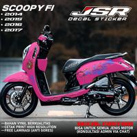 Gambar COD, DECAL STICKER MOTOR SCOOPY FI  2014-2017 , SKOTLET VARIASI FULL BODY SCOOPY FI MOTIF BUNGA SAKURA Motorcycle - 1, GLOSSY dari JSR STICKER undefined 1 Tokopedia