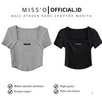 Gambar Missoofficial.id BJ1640 Baju Atasan Kaos Croptop Korean Wanita Model U Fashion Stretch Lembut Distro Polos - Abu Muda, XL dari MISSOOFFICIAL.ID undefined 1 Tokopedia