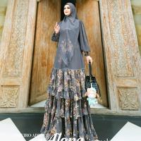 Gambar Gamis Syari ALONA series by omeiro - in ash grey dari Risah collection real undefined 5 Tokopedia
