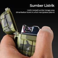 Gambar Korek Api Elektrik Pulse Plasma Cross Waterproof Micro USB Charging 220 mAh - Hitam dari Mirror57 undefined 2 Tokopedia