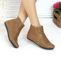 Gambar Sepatu boots Flat  wanita dewasa korea style BFR 01 - Salem, 37 dari Clararisa undefined 5 Tokopedia