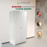 Gambar Starlead Lemari Baju Yugen Series Wood Wardrobe - Lemari Pakaian Kayu Asli 2 Pintu Minimalist Modern Japandi | Stylish Furniture - Ivory Mist dari STARLEAD FURNITURE undefined 1 Tokopedia