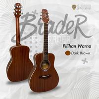 Gambar Gitar Akustik Akustik Elektrik 3/4 BradeR TR Series Original Tanam Besi Free Packing Kayu - Smokey Black, AKUSTIK NON PREAMP dari El Brader Guitar Shop_NEW undefined 4 Tokopedia
