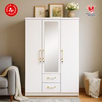 Gambar Harvest Furniture Lemari Pakaian 3 Pintu Minimalis Termurah - Putih dari Harvest.Furniture undefined 4 Tokopedia