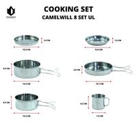 Gambar Eiger - Bisa Cooking Set Camelwill - Nesting Stainless - Cooking 8 Set - Gelas Stainless Not Sola - Ultralight - RANDOOM dari Eiger Adventures Official_NEW undefined 3 Tokopedia