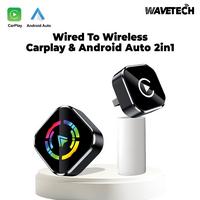 Gambar New Portable Wireless Apple Carplay Android Auto Adapter Mini Box Plug And Play Wireless Adapter Auto Car Adapter Bluetooth Fast Connect Universal Car Play - Color dari Wavetech Store Utama undefined 2 Tokopedia
