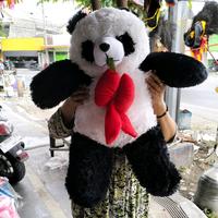 Gambar Boneka panda  halus dengan pita dan gede panjang 70 cm dari Toko Barong Aisyah cepu undefined 1 Tokopedia