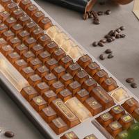 Gambar Taptempo Kedai Kopi keycap Matt Transparen cokelat PC Cherry Profile keycaps set untuk Keyboard Mekanik dari Gliging undefined 4 Tokopedia