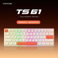 Furycube TS61 | TS-61 60% Layout RGB Backlight Hotswappable Mechanical Gaming Keyboard - foto 4