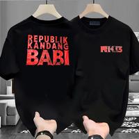 Gambar T-shirt 24s 200 Gsm Baju Lengan Pendek Unisex ACAB Republik Kandang Babi Indonesia Gelap - Black RKB, S dari Republic Tees undefined 2 Tokopedia