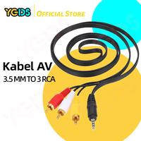 Gambar Kabel RCA 3 In 1 Jack Audio Video TV 1 meter 3.5mm in 3Inch - 3 In 1 dari YGDS Indonesia Store undefined 1 Tokopedia