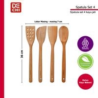 Gambar Dechi Sutil Kayu Mahoni Set Wooden Cooking Utensils 4PCS dari Makanan Nusantara Indonesia_NEW undefined 2 Tokopedia