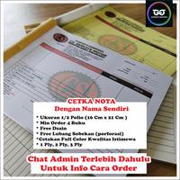 Gambar CETAK NOTA CUSTOM NAMA SENDIRI FULL COLOR UKURAN ½ Polio 16 x 21 Cm Buku Kertas - 1 Play dari percetakan ganesa grafika undefined 2 Tokopedia