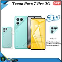 Gambar Paket 3in1 Tempered Glass Privacy Untuk Tecno Pova 7 4G 5G 7 Pro 5G 7 Ultra Anti Gores Anti Full Layar - 3IN1 TG BENING, Tecno Pova 7 Pro 5G dari shofia Star undefined 5 Tokopedia