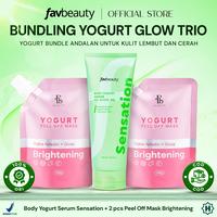Gambar [Get Free Gift] Yogurt Glow Trio | Yogurt Peel Off Mask Body Yogurt Serum | Brightening Acne Care Skin Barrier Firming Masker Mencerahkan Melembabkan Body Lotion Kulit Tubuh Body Serum | COD | BPOM | Halal - Masker Brigthening + Body Serum Brigthening dari FAV Beauty Indonesia undefined 1 Tokopedia