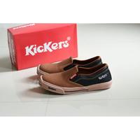 Gambar Sepatu Kickers Mx One Slip On Slop Casual Santai Pria Tanpa Tali - MX - HITAM ABU, 39 dari gallery wakay undefined 2 Tokopedia