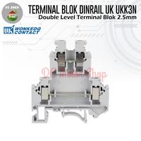 Gambar Double Level Terminal Blok DinRail UK UKK3N 2.5mm Screw Terminal Block - Terminal Blok DinRail UK UKK3N dari DC Motor Shop undefined 1 Tokopedia