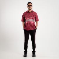 Gambar IDRYS - Kemeja Batik Pria Kombinasi Polos - KEMEJA BATIK PRIA MERAH - Premium Pria Dewasa Lengan Pendek Kantor bahan Katun Lembut -  Baju Kerja Motif Batik  Formal - M dari Idrys.store undefined 3 Tokopedia
