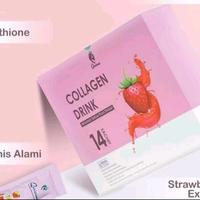 Gambar 169.000 Quensi Colagen Drink minuman serbuk rasa stroberi isi 14 sachet Mencerahkan - pink dari @aflaha Store Afgalaxy undefined 3 Tokopedia
