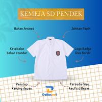 Gambar Deliscool Baju Seragam Sekolah Sd Laki Laki Perempuan Putih Lengan Pendek Kemeja Putra Putri - No.9 dari Deliscool Seragam undefined 5 Tokopedia