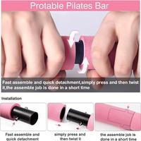 Gambar Portable Pilates Bar Kit with Resistance Bands Set 180LBS Bodybuilding Elastic Bands Fitness Stick Sports Pull Rope Workout Bar dari Hekas Store undefined 3 Tokopedia