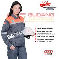 Gambar Wearpack Atasan Lengan Panjang Warna Abu Kombinasi Oren - ABU OREN, L dari Gudang Wearpack undefined 2 Tokopedia