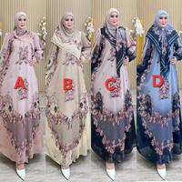 Gambar Nuna dan Fani set gamis motif by zachya - A, Allsize dari Zachya Boutique undefined 1 Tokopedia
