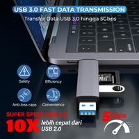 Gambar Card Reader Type C USB 3.0 Memory Card SD Card Micro SD 2TB OTG Adaptor High Speed 5Gbps 2 in 1 PX UCR300 dari PX Official Store undefined 5 Tokopedia