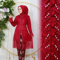 Gambar Set Kebaya Tunik Kurung(Busui Friendly)/Kebaya Brokat Premium Terbaru - Nude, M dari denisetyadiko undefined 4 Tokopedia