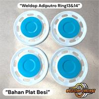 Gambar (4Biji) Weldop Adiputro Ring13 dan14 Bahan Plat besi untuk semua pickup dan lainnya - Putih tengah toska, Ring14 dari BRILLIAN VARIASI II undefined 1 Tokopedia