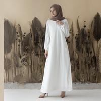 Gambar ◤New◢ Basic Sada Petite Gamis Polos Dengan Kantong Dan Busui Friendly Bahan Crepe Warna Putih Offwhite, Hitam Black, Hijau Sage, Abu Muda, Pink, Peach, Milo Tan - Deep Ocean, Petite XS dari Airinh undefined 3 Tokopedia