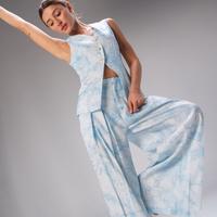 Gambar ￼Bohema - Baju Atasan Vest Setelan Celana Panjang Wanita Kekinian One Set Korean Style -  Andrea - S, Blue dari HLbeachwear Bali undefined 5 Tokopedia
