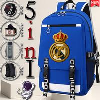 Gambar GO* Tas Ransel Anak Bola Club Real Madrid Tas Anak2 SD Laki Laki Perempuan Gambar Motif Terbaru - HITAM 5IN1 dari GudangOnlinee undefined 1 Tokopedia