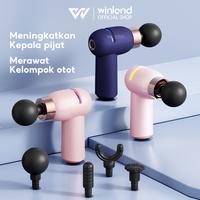 Gambar Winland（Garansi 3 tahun/COD）️Ready StockMassage gun MiNi/ Alat Pijat Elektrik 4in1/Badan Redakan Pegal Otot Badan/6 warna penyesuaian cahaya/Dekomposisi asam laktat2900 putaran per menit - blue dari Winland life_NEW undefined 4 Tokopedia