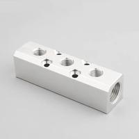 Gambar Air Distributor Manifold 1/4" PT Thread Port 2 3 4 5 6 7 8 9 Way Pneumatic Quick Plug In Connector Hose Aluminum Block Splitter dari Luminoi undefined 3 Tokopedia