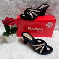 Gambar Fladeo Sandal High Heels 7 Cm Japit Wanita Dewasa Kombinasi Upper Bling-Bling Terbaru Size 37-40 Fladeo Shoes - Hitam, 37 dari Bos Import undefined 2 Tokopedia