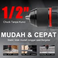 Gambar JLD Bor Listrik Baterai 48VF 13MM Chuck 28-80NM 20+3 Kecepatan 0-550/2200RPM Bor Impact Obeng Set Lengkap dengan 2 Baterai dan Koper power  tools Torsi dari J.LDtool undefined 5 Tokopedia