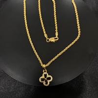 Gambar [ Harga khusus flash sale ] kalung clover mata hitam - Italy santa dari Winner telukgong undefined 3 Tokopedia